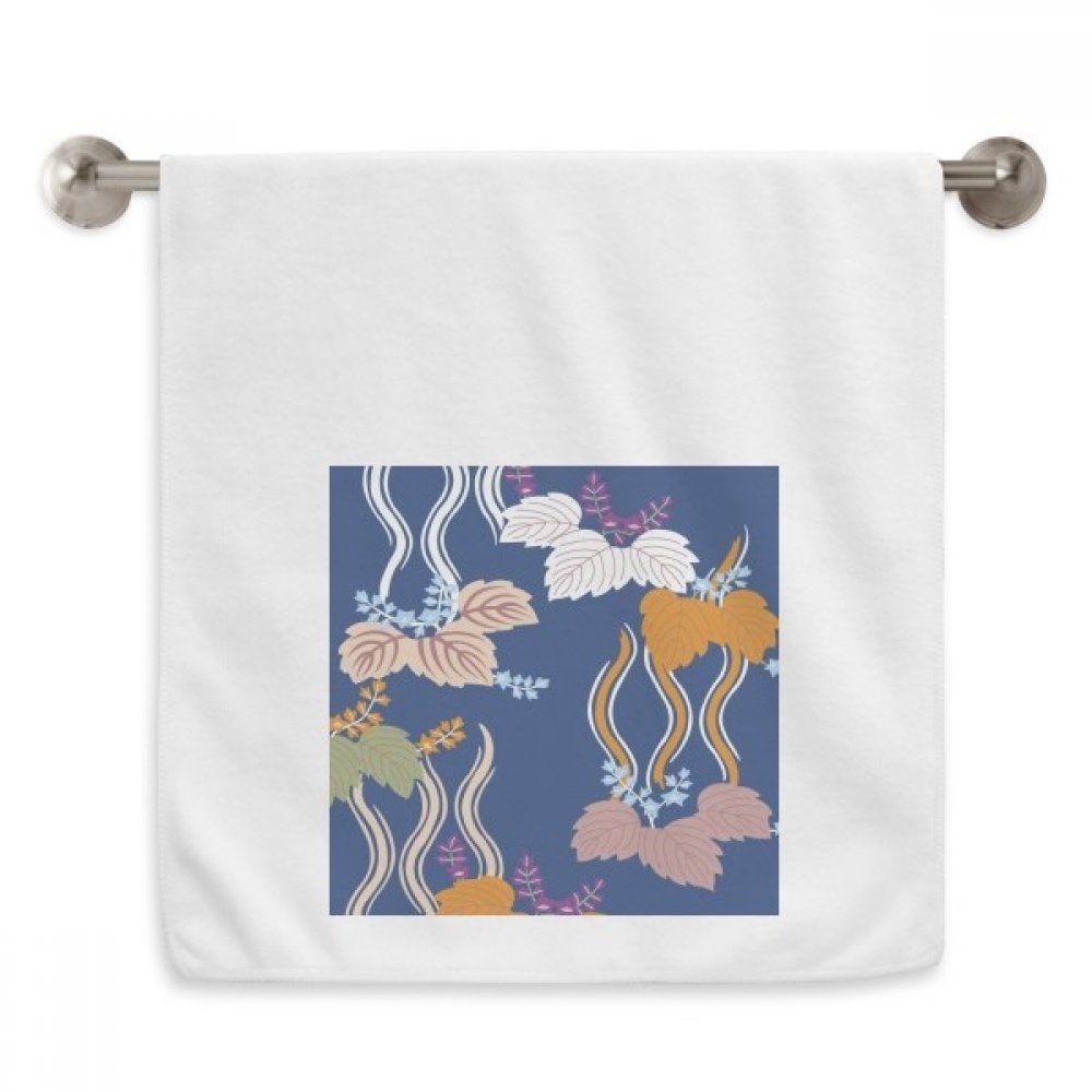 Serviette moelleuse peinture culture japonaise blanche débarbouillette absorbante