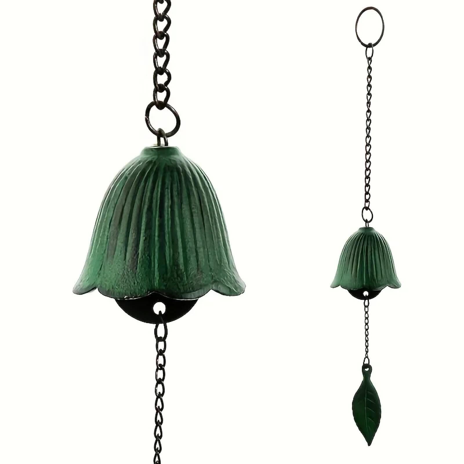 Creative Japanese Cast Iron Wind Chime Hanging Decoration Metal Retro Hanging Leaf Bell Balcony Outdoor Garden Hanging Decorate，B