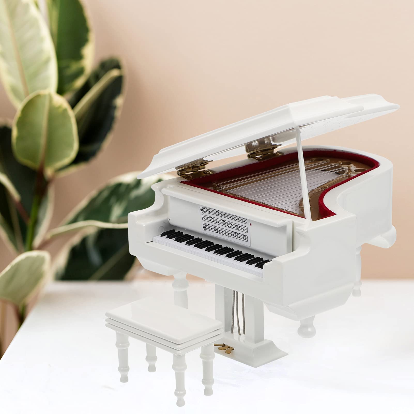 Mobestech 1 Szt Ozdoby Do Fortepianów Pudełka Muzyczne Fortepianów Dekoracje Fortepianu Dekoracje Stołu Muzyki Instrument Muzyczny Figurka Model Fortepianu
