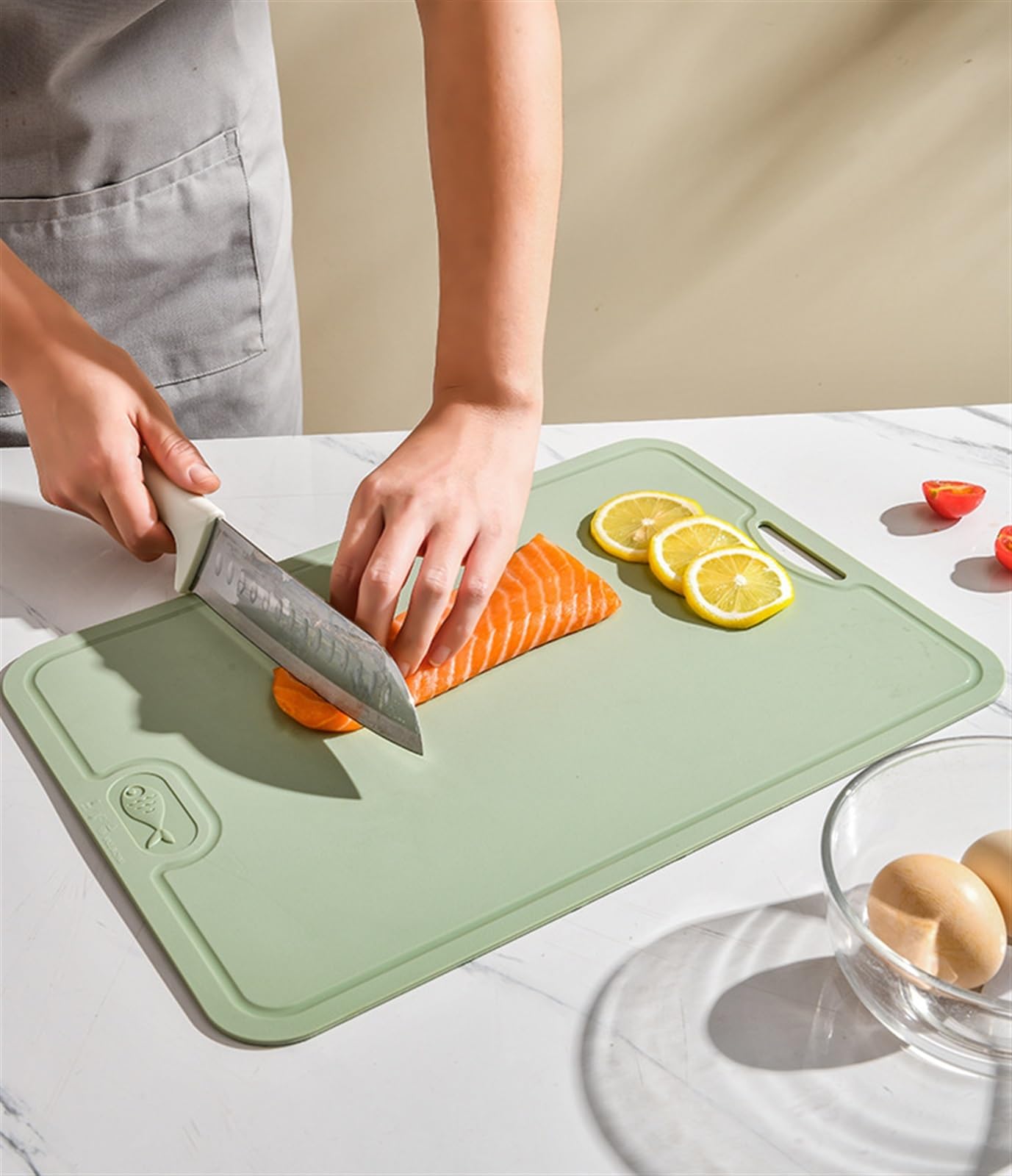 Küche Schneidebretter TPU-Schneidebretter Für Die Küche, Rutschfeste Schneidebretter, Messerbeständige Schneidematte, BPA-frei Leicht Zu Greifen(A,25 * 36.5cm)