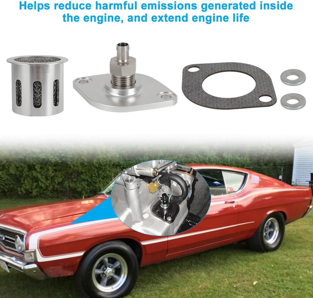 AUTOVIC Intake Manifold PCV Kit Positive Crankcase Valve For Ford FE 352 390 406 427 428 Engine