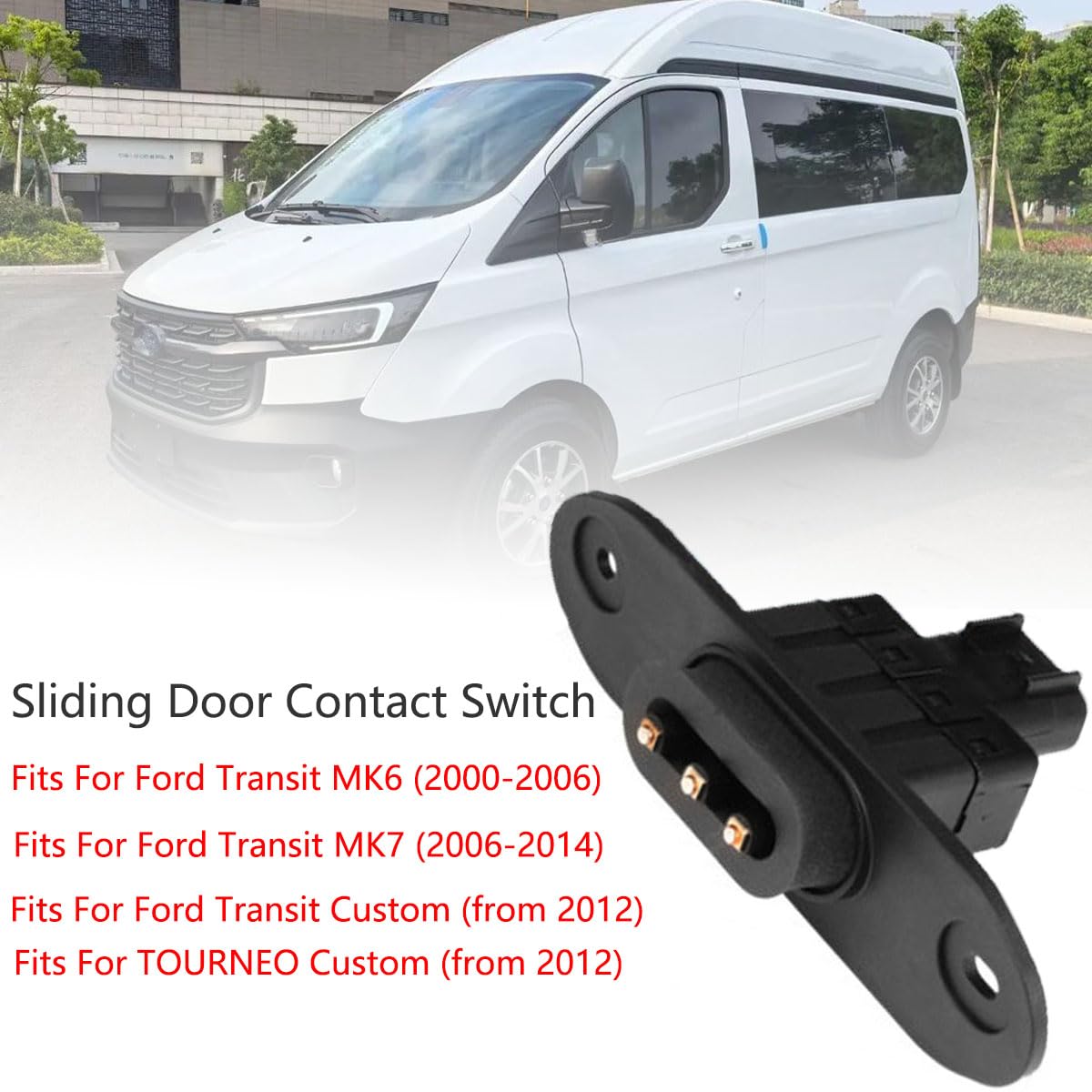 Interruttore di contatto per porta scorrevole laterale compatibile con Ford Transit Mk6 Mk7 Custom Tourneo Custom 1800639 2C1T14A658AE