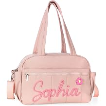 BYFDIY Custom Dance Bag Adjustable Personalized Name Travel Duffel Bags Gym Bag Travel Essentials Birthday Team Gift for Women Her 15.75"7.48"11.81"
