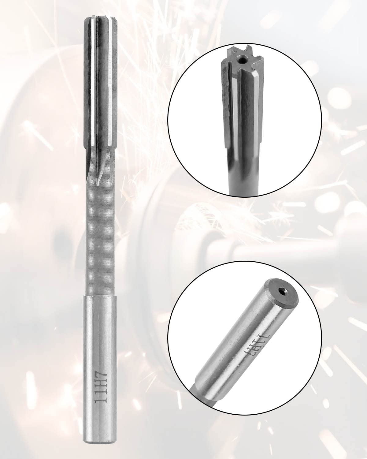 Amazon.co.jp: 10個 リーマーセット 1/8-15/32インチ HSS H7チャッ