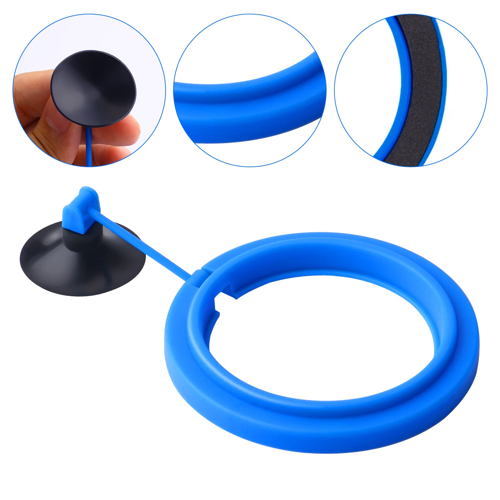 Cobee Lot de 2 mangeoires pour poissons d'aquarium - Accessoires circulaires pour gupy, Bettas, poissons rouges, tortues (bleu)