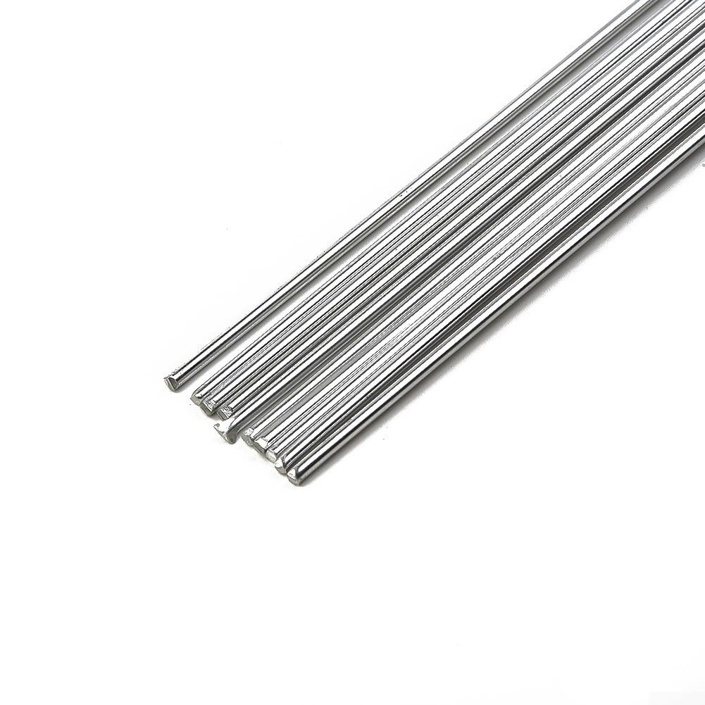 Aluminum Welding Rods, Low Temperature Soldering Wire for Aluminum Alloy Brazing, 10 Pcs 2.0mm 3.2mm 1.6mm Silver Welding Wire(33CM*1.6mm-10pcs)