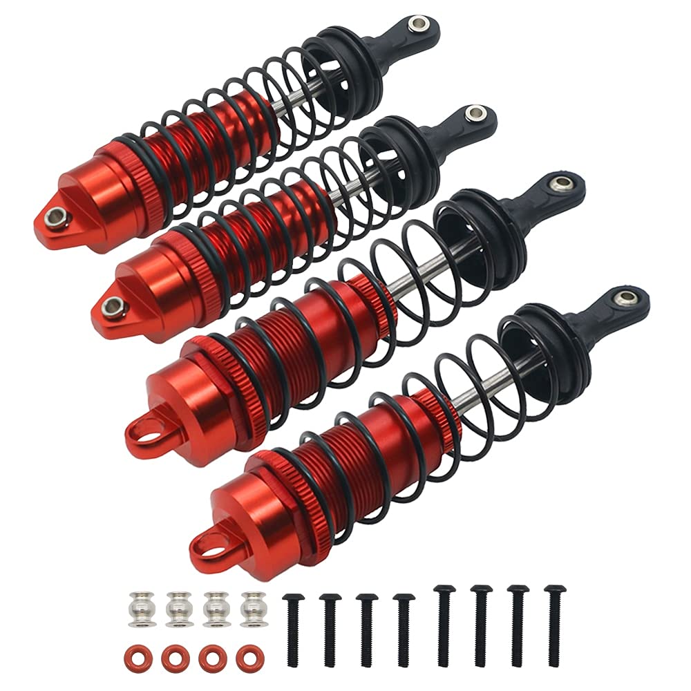 RCAWD rc Stoßdämpfer set für 1/10 ARRMA 3S & Mega550 Senton Granit Big Rock Typhon Teil (rot), 4 Stück