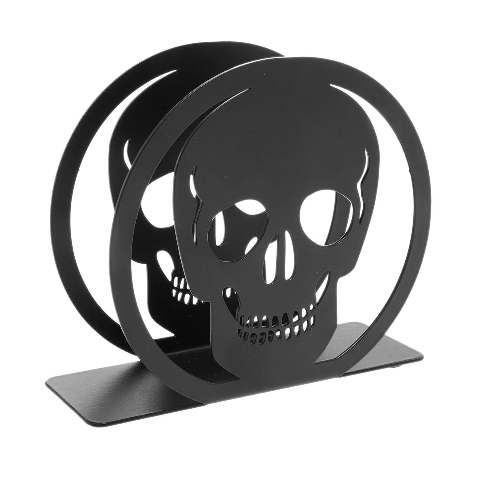 4 Piezas Estante De Almacenamiento De Tejido Decoración De La Alternativa Dispensador De Pañuelos De Cráneo Servilleteros Para Mesas Estante De Tejido Planchar Black TOPBATHY