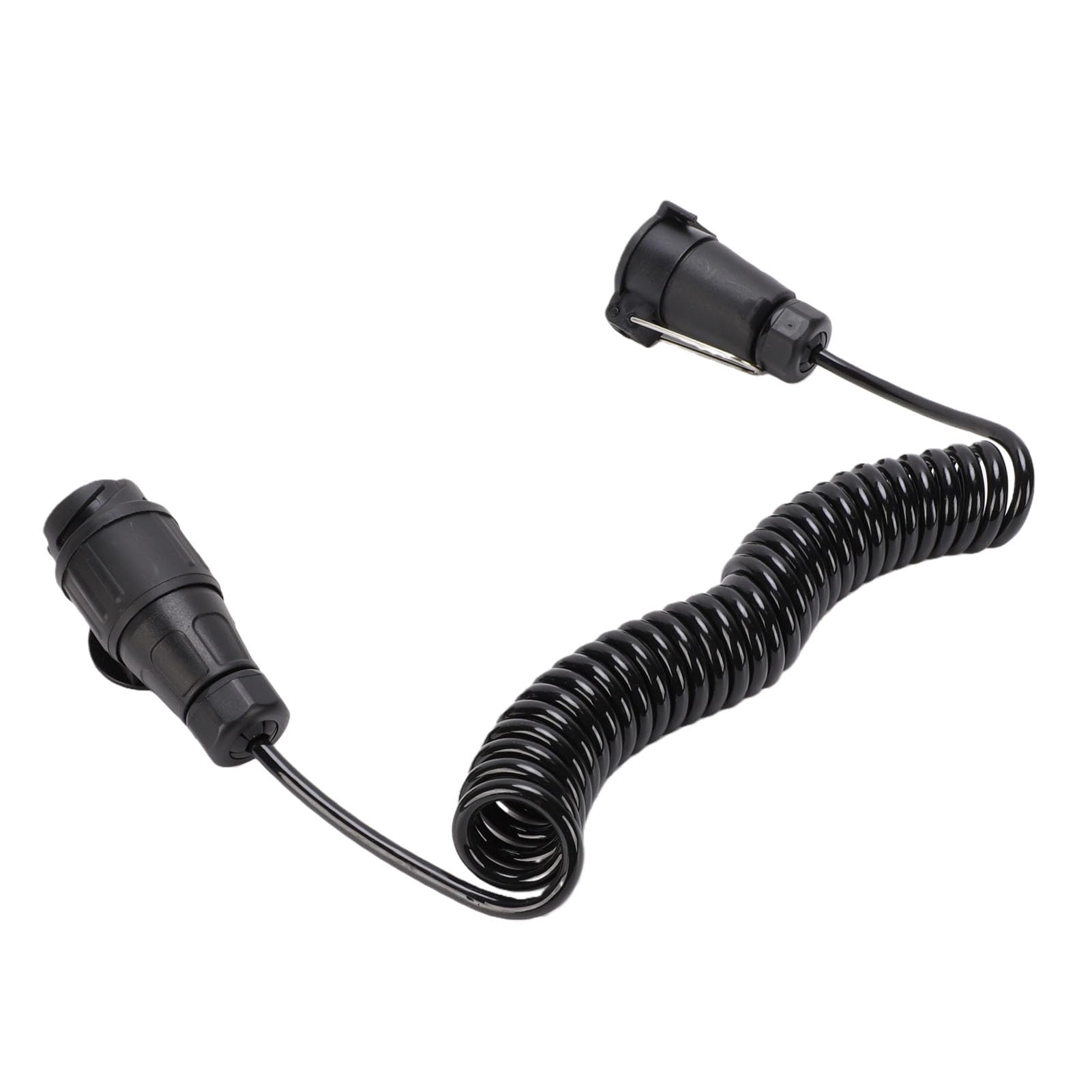 Kabel Przyczepy z wtyczką 7-pinową na 13-pinową, Przedłużacz Zwijany z Metalu i Tworzywa Sztucznego 9,84 Stopy, Adapter do Sygnałów świetlnych Hamulców, Uniwersalny do Holowania Przyczepy