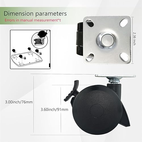 Miniatura 2 de LIZEWEI 69827 Kit de ruedas fijas compatibles con parrillas Weber Spirit serie 200300 (2013-20172019) con controles delanteros superiores - Diámetro