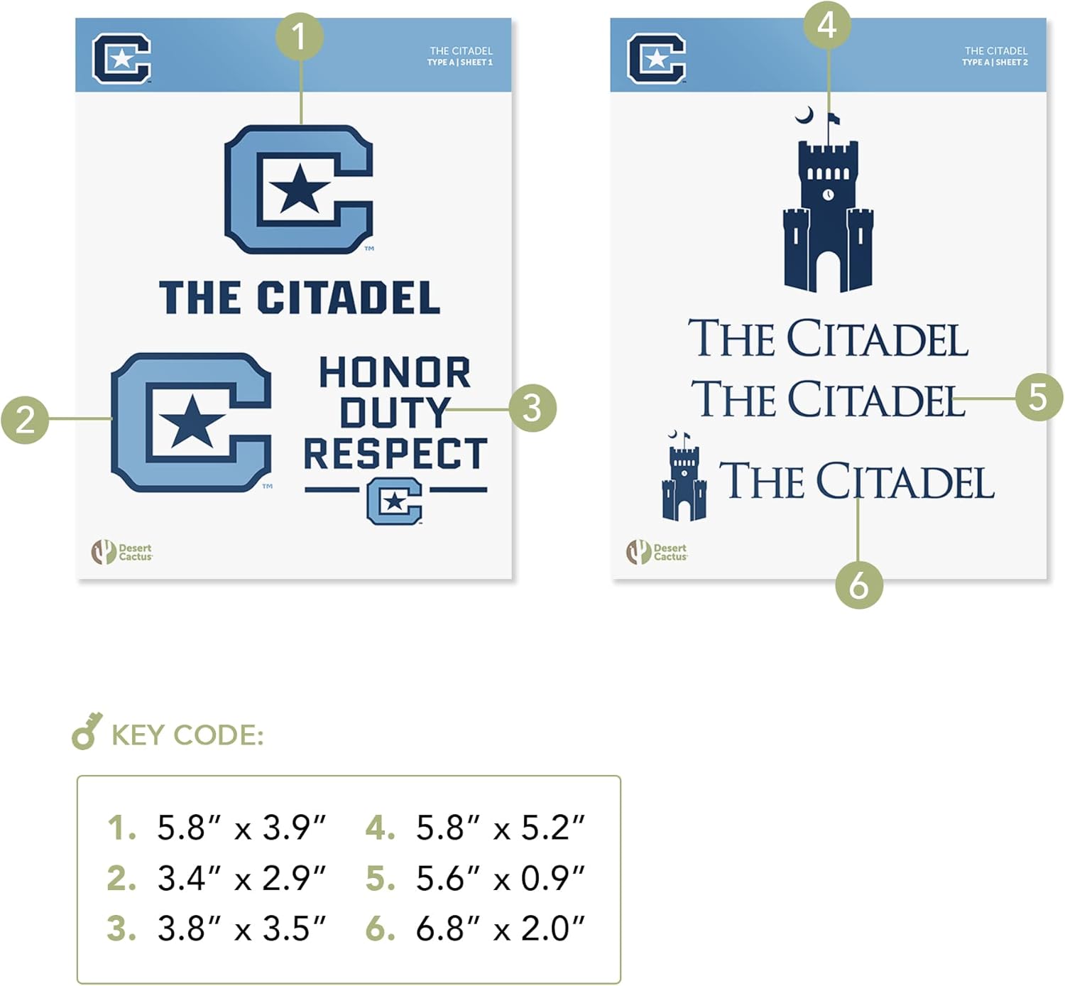 Desert Cactus The Citadel Sticker Vinyl Decal Laptop Water Bottle Car Scrapbook Sheet (Type A) - Image 3