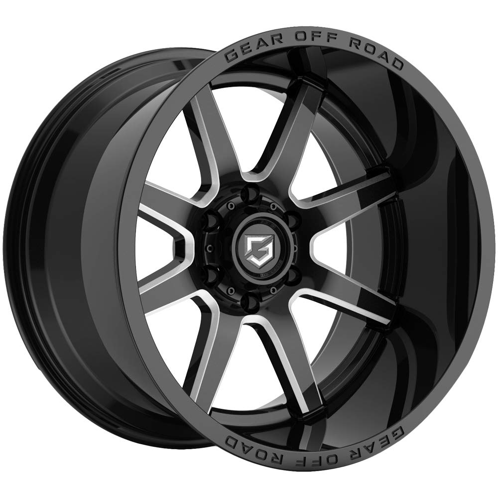 20X10 Gear Off Road 762BM Pivot Black/Milled 6x139.7 ET-19 wheel/rim : Automotive