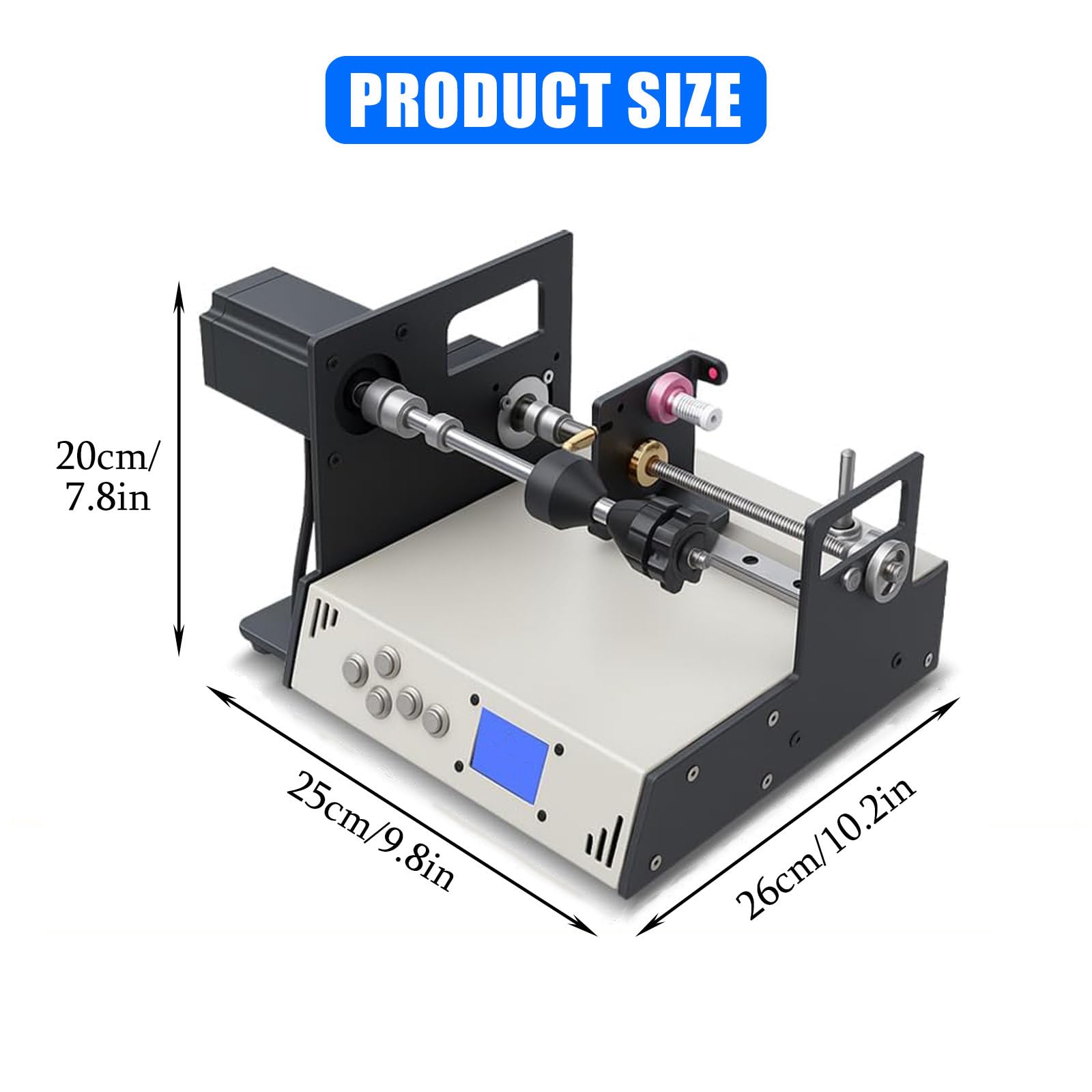 Bobinadora AutomáTica De 1200 RPM con Cable AutomáTico, Ideal para Transformadores De Tubo, Alambre Esmaltado, Alambre De Soldadura E Hilo De Pescar.