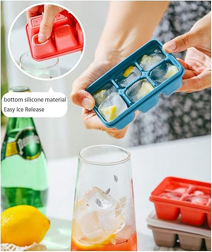 Miniatura 3 de Mini bandejas para cubitos de hielo para congelador con parte inferior de silicona de fácil liberación, moldes pequeños para cubitos de hielo con