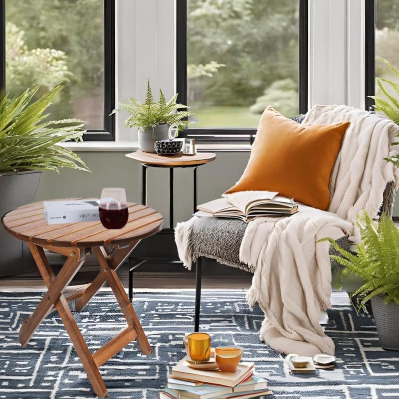 Outdoor Coffee Table Hngilkoo Outdoor Patio Side Table Round Small