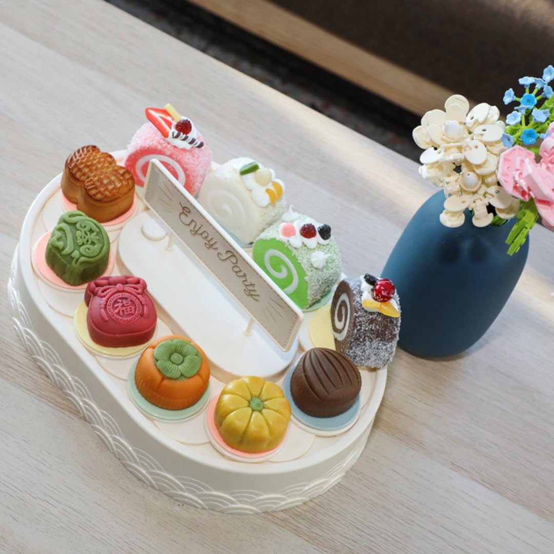Tortenständer, Karussell-Tortenständer, Drehbarer Drehteller, Dessert-Ausstellungsplatte, Dekoration, Servierplatte für Party, Hochzeit, Feier, Heimdekoration für Sushi, Dessert, Cupcake (Nachtisch)