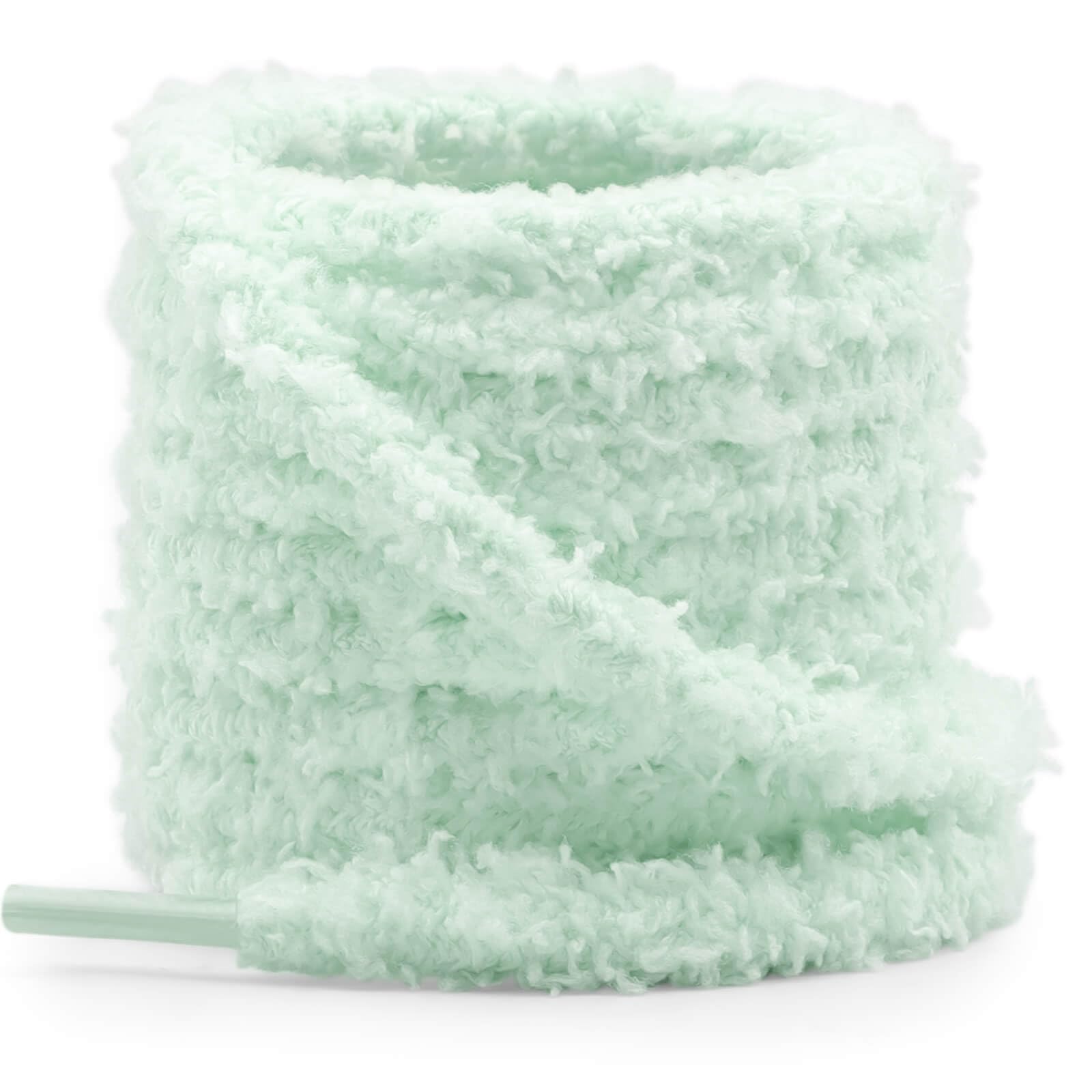 YJRVFINE Round Fuzzy Shoe Laces: 2 Pairs Puffy Soft Plush Shoelaces for Sneakers