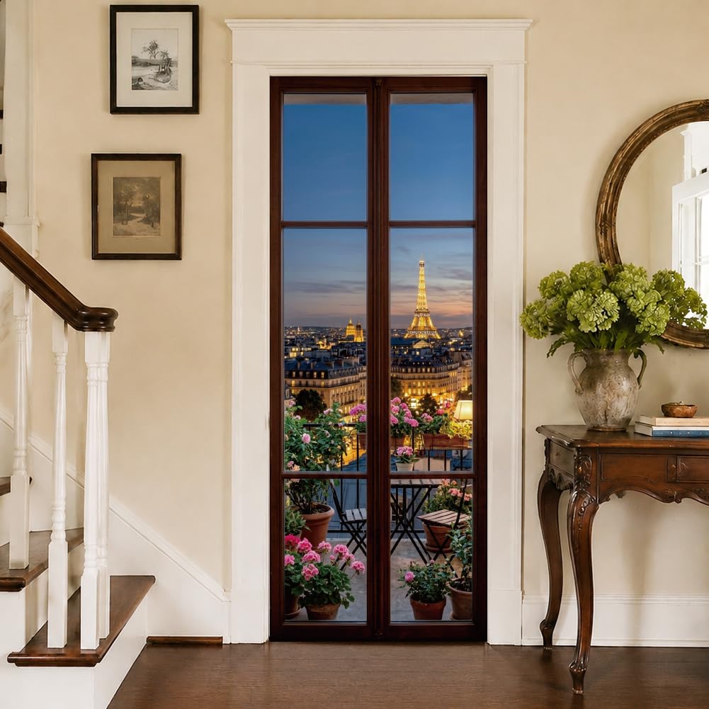 arricraft 2 Pcs Self-Adhesive Door Sticker, Tower View