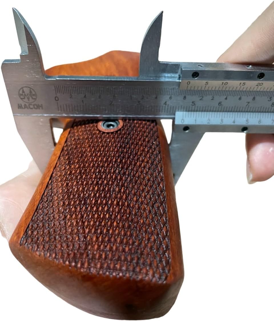 New Handmade reproductive Checker Engraved Padauk Wood Grips Compatible with Ruuggerr GP 100, Super Redhawk, #GP100-03
