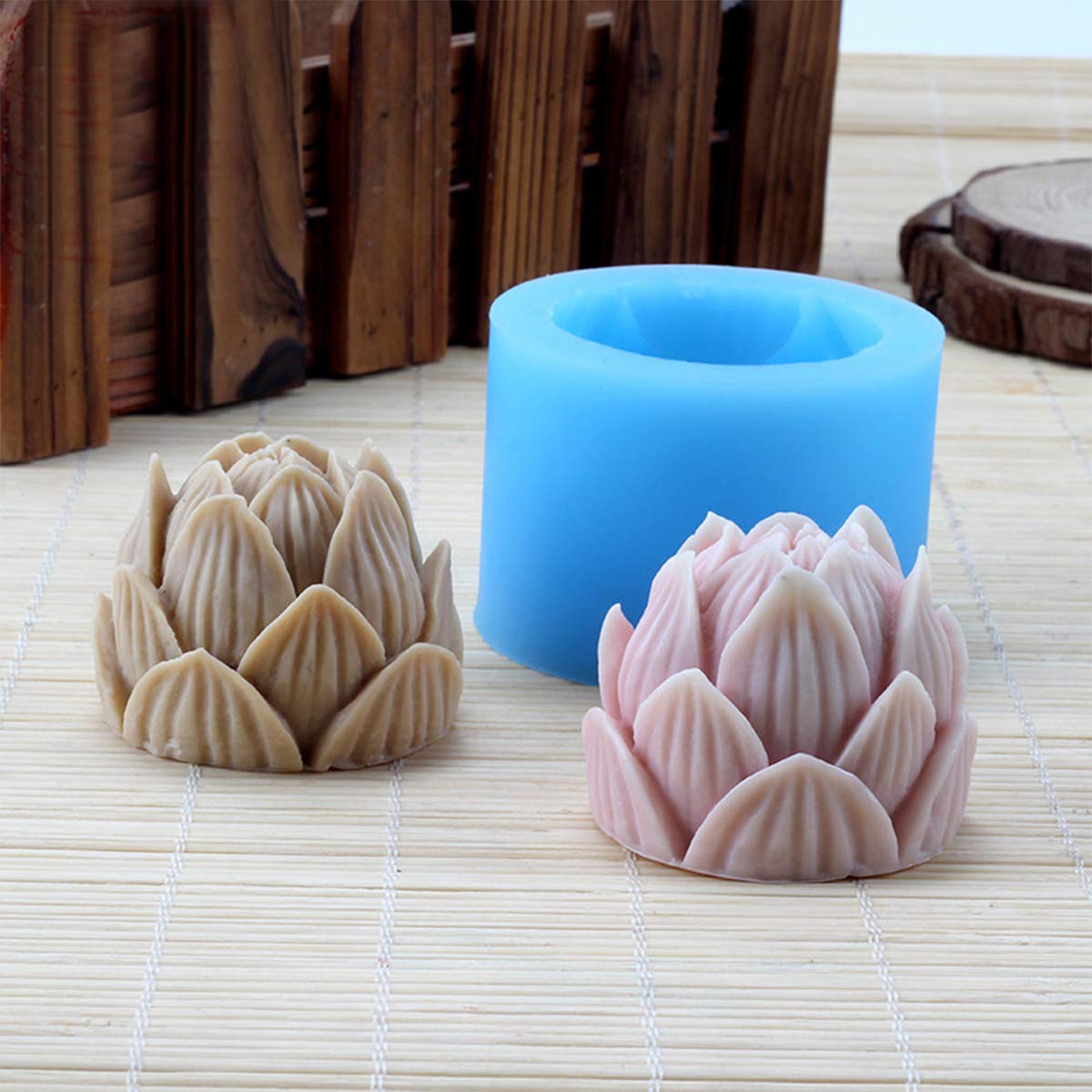Moule à Savon Silicone Forme Poisson Fleur De Lotus – Pour Savon, Bougie, Résine