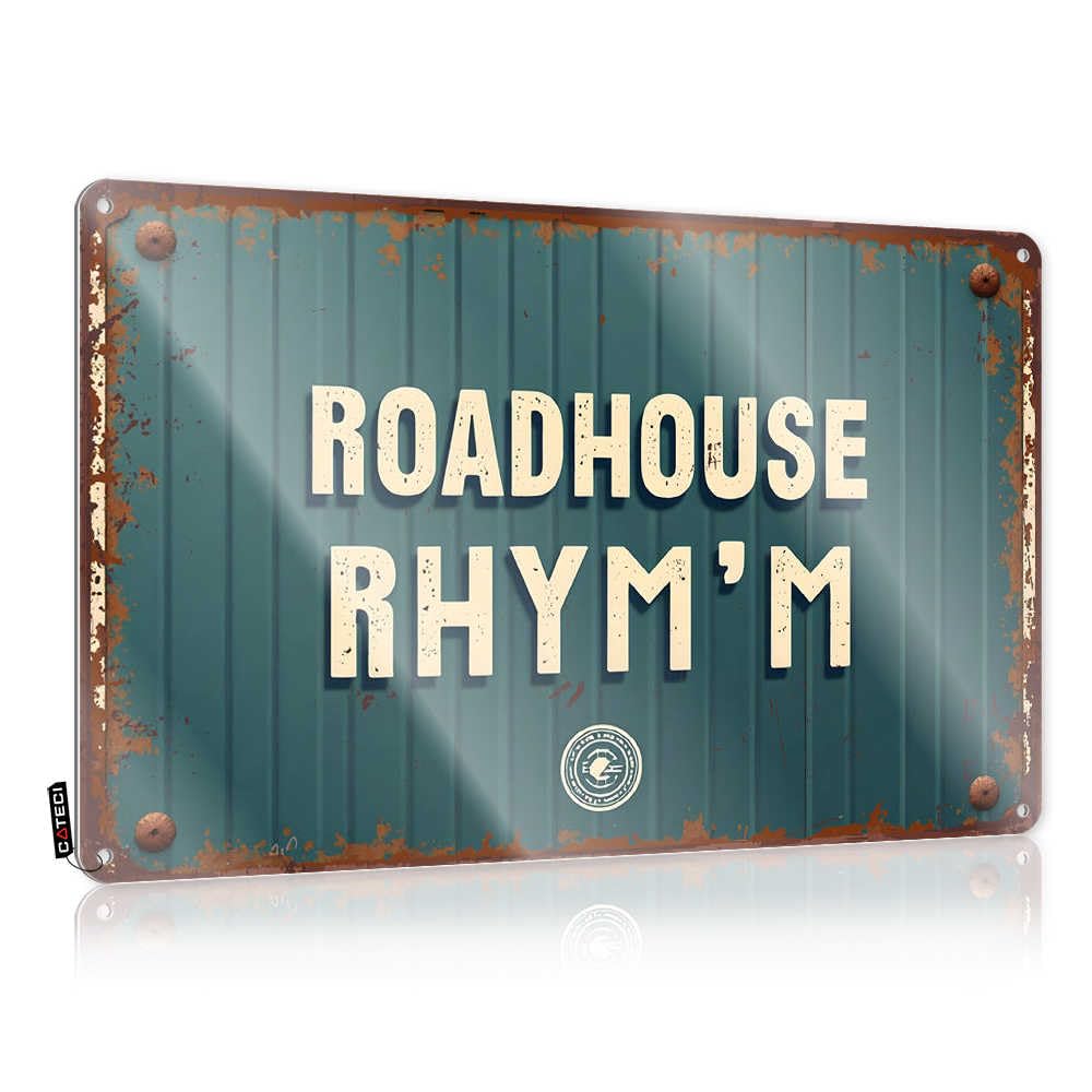 Fzfn Colour Decorations Nostalgic Front Entrance Decor Home Decor - Roadhouse Rhym'n: A Rustic Musical Journey Decor Rustic Style Artwork For Rooms(30X40cm)