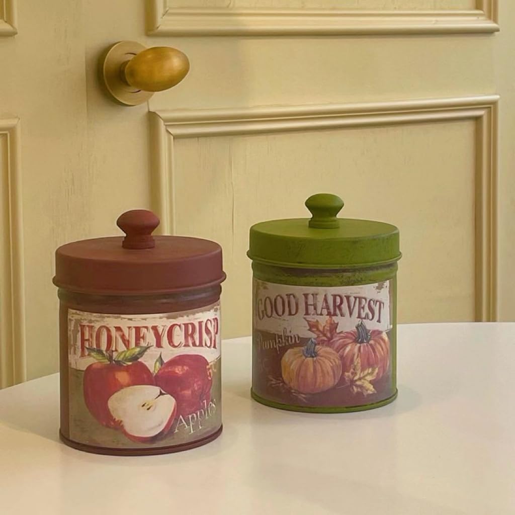 16oz Large Candle Tins Vintage Candle Jar for Candle Making and Storage made of Metal Tinplate Empty Tins(4 pcs 4 colors)