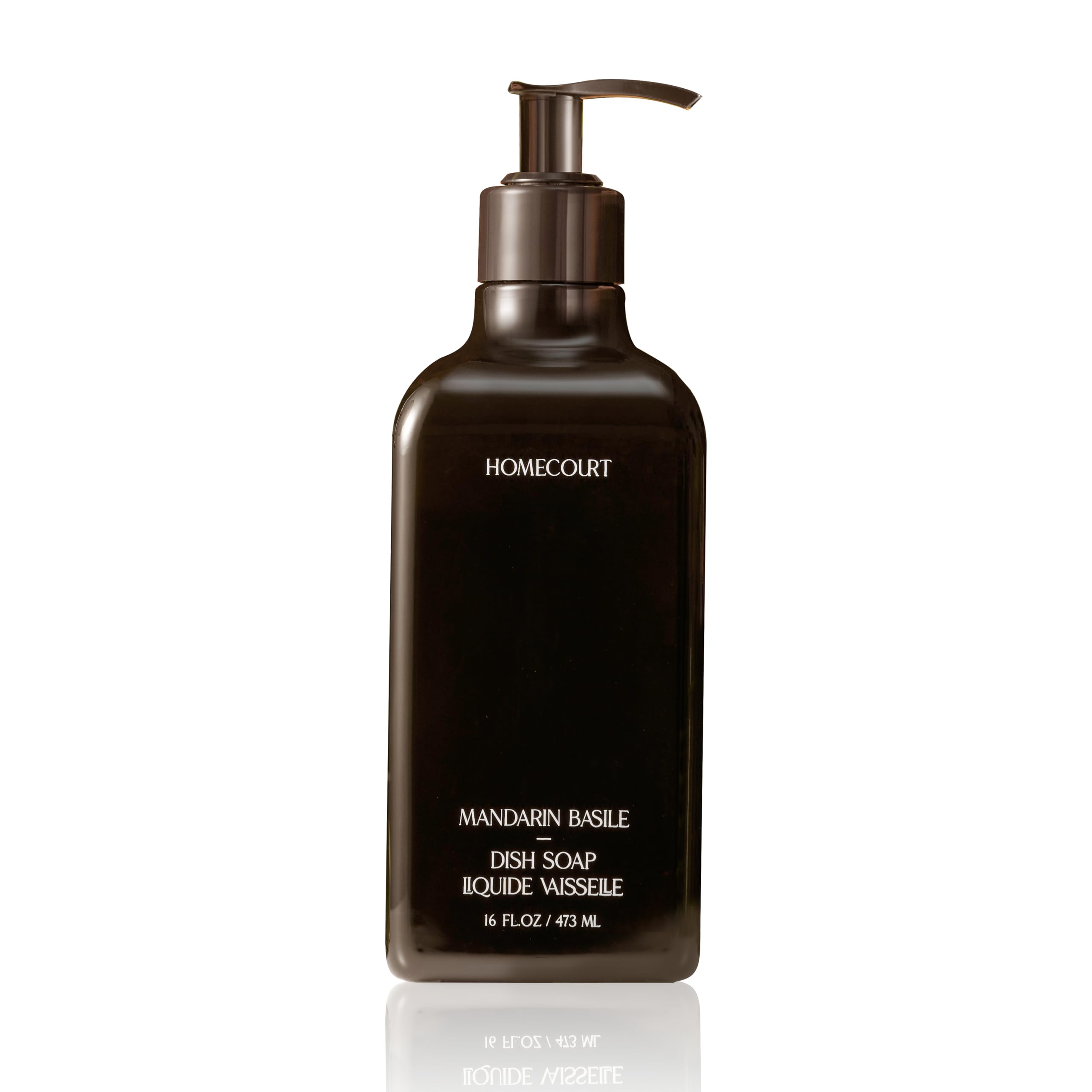 Homecourt Dish Soap, Dishwashing Liquid with Clean Ingredients, Non-Toxic & Skin-Safe, Safe for People & Pets, Mandarin Basile, 16 fl oz