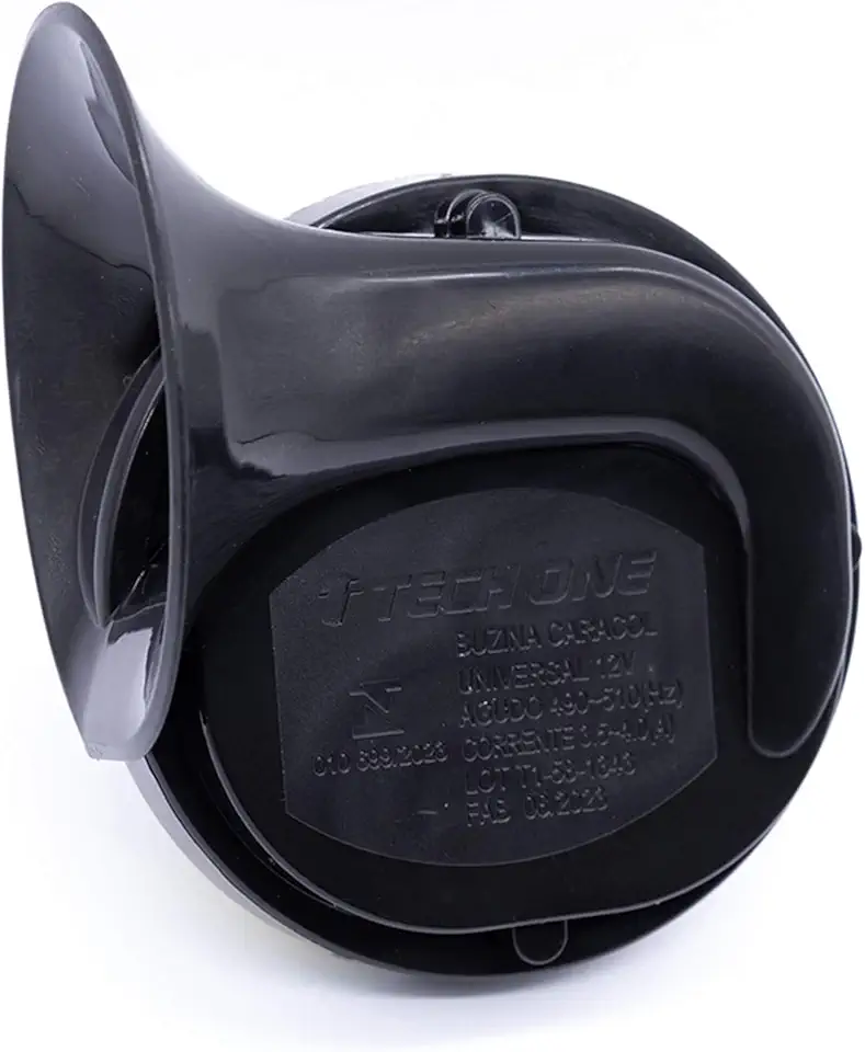 Buzina 12v Caracol 1 Terminal Agudo 1 Unidade Tech One - PW-W-3008