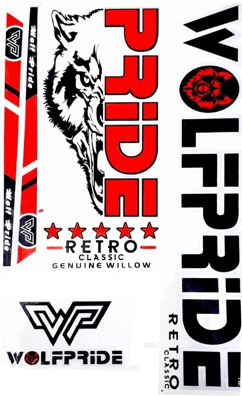 WOLF PRIDE Retro Classic Red Cricket Bat Sticker Bat Sticker (Red) (B0C1H3FFSL) Amazon Price History, Amazon Price Tracker