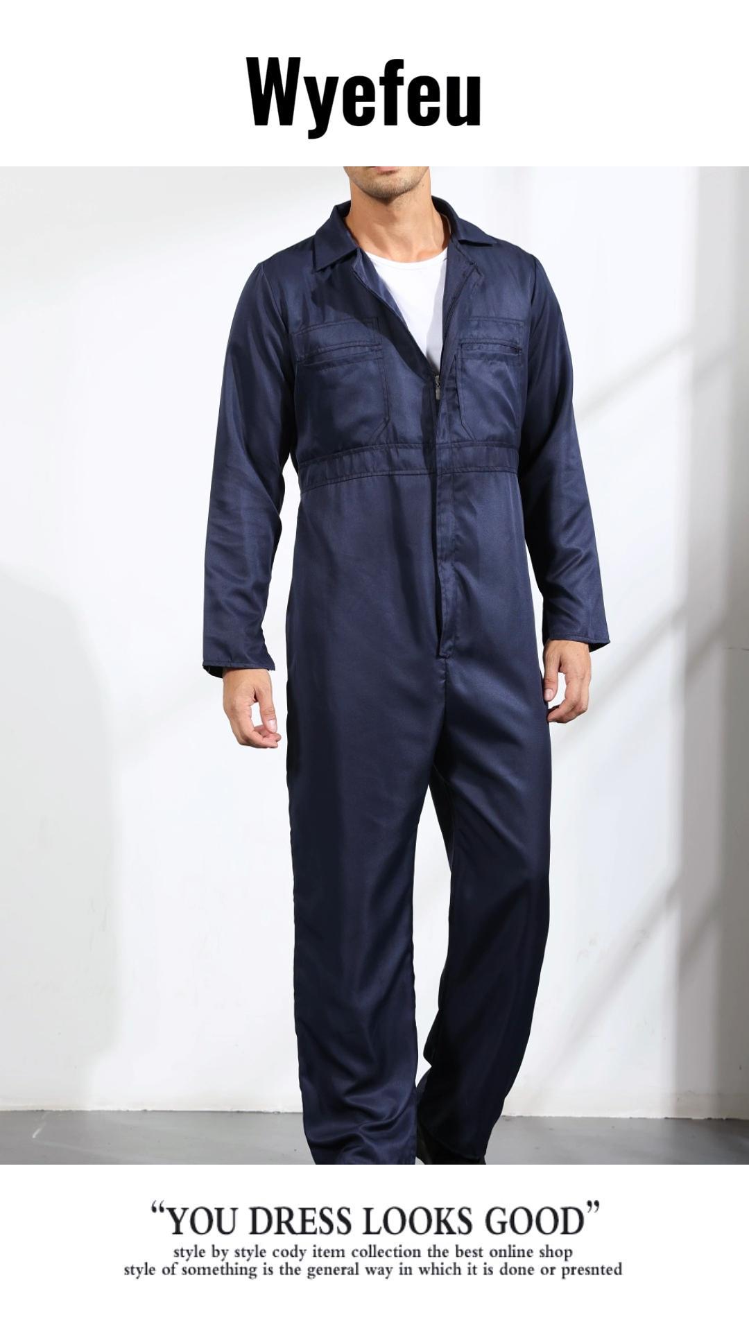 Amazon.com: wyefeu Navy Blue Jumpsuit for Men,Adult Coveralls