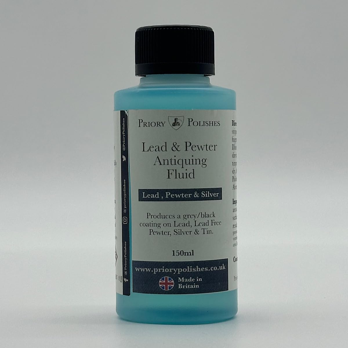 Priory Polishes Lead and Pewter Antiquing Fluid – 150ml