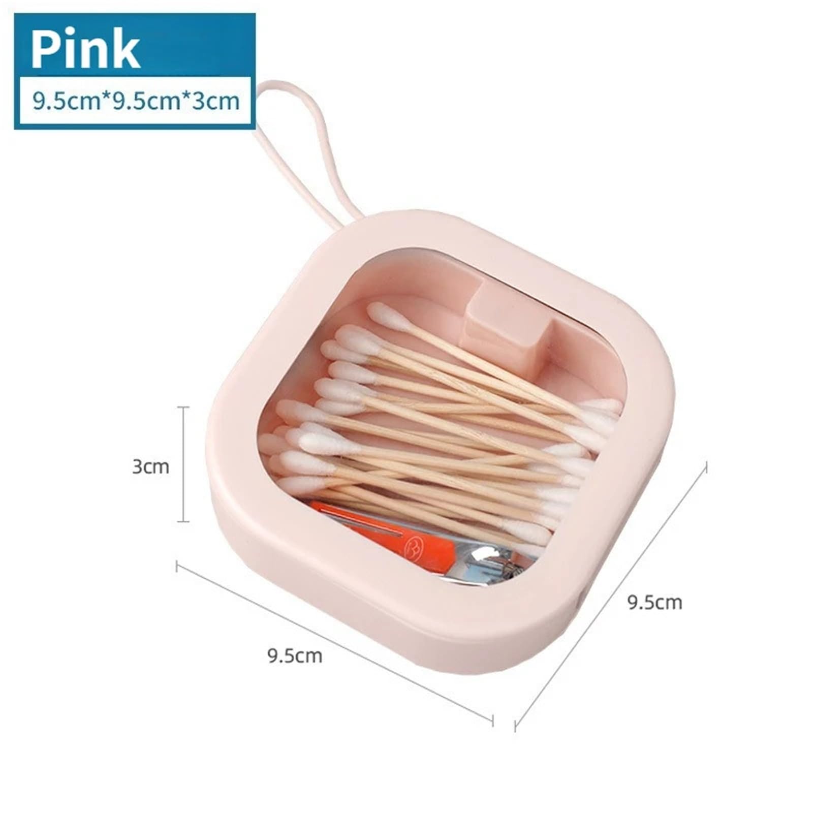 Haargummi Organizer Tragbare Reise-Kosmetik-Aufbewahrungsbox, Mini-Organizer for Schmuck, Haar-Accessoires, Haarnadel-Datenkabel(3 pcs)