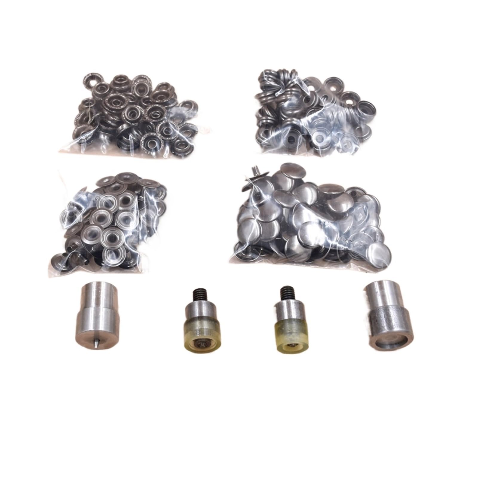 Snap Fasteners Botón Die Troquel de botón a presión 15/12,5/10 mm metal | Máquina de prensa, moldes, troqueles, herramientas de instalación de botones(MOLD and 50 buttons-02,12.5MM)
