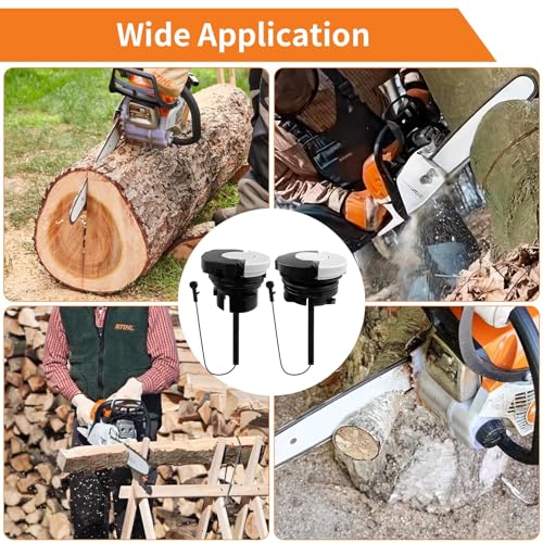 Tankdeckel & Öltankdeckel für STIHL Motorsäge, 1 groß + 1 klein für STIHL MS 171, MS 181, MS 192, MS 200, MS 210, MS 211, MS 230, MS 231, MS 240, MS 241, MS 250, MS 251, MS 260 Motorsäge, 2 Stück