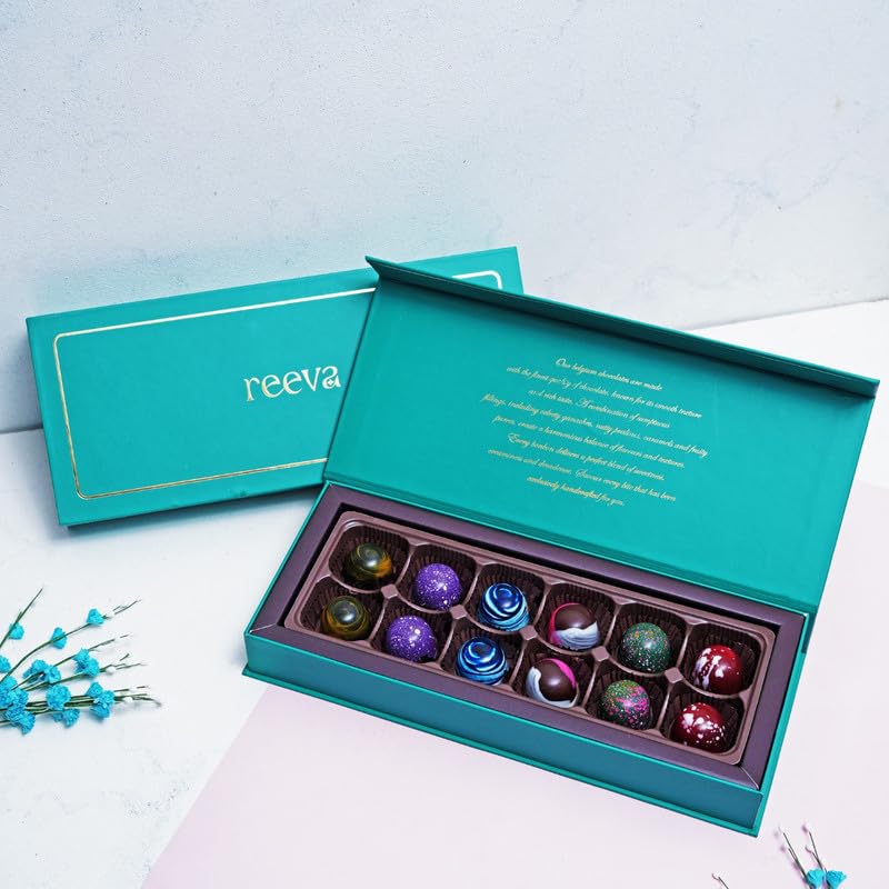 Image of VELVET FINE CHOCOLATES Belgian Assortments Box| Holi Gift Hamper | Festival Gifting | Holi Gifts For Family & Friends | Birthday, Anniversary Gift'S | Wholesome Corporate Gifting