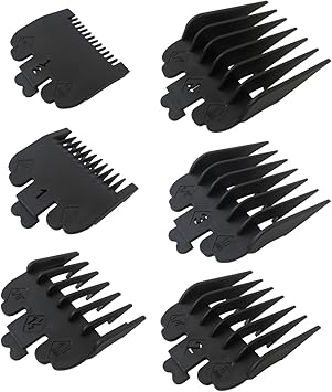Guards Cutting Lengths Range from 1/16 to 1/2,Set o 6 Black,Clliper Guide Combs for Wahx Hattekex RFC 676/686/696 Limurax K11S Surkex K7S/K9C/K9S