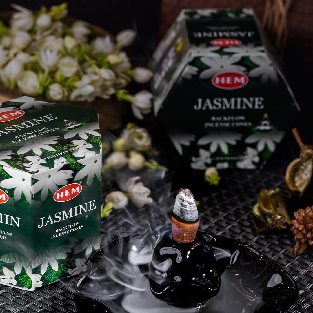 Amazon.com: HEM Jasmine Backflow Incense Cones – Pack of 40 Brown