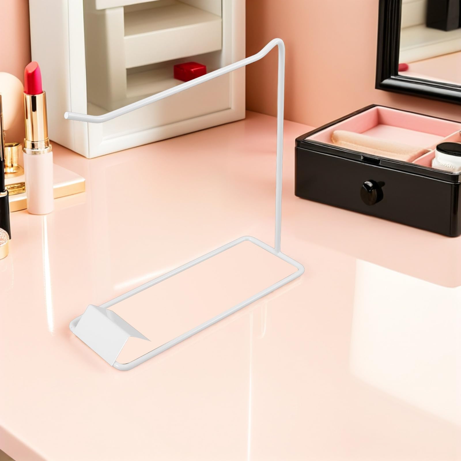 Organizer per gioielli in metallo bianco: espositori per unghie, porta campioni smalto gel