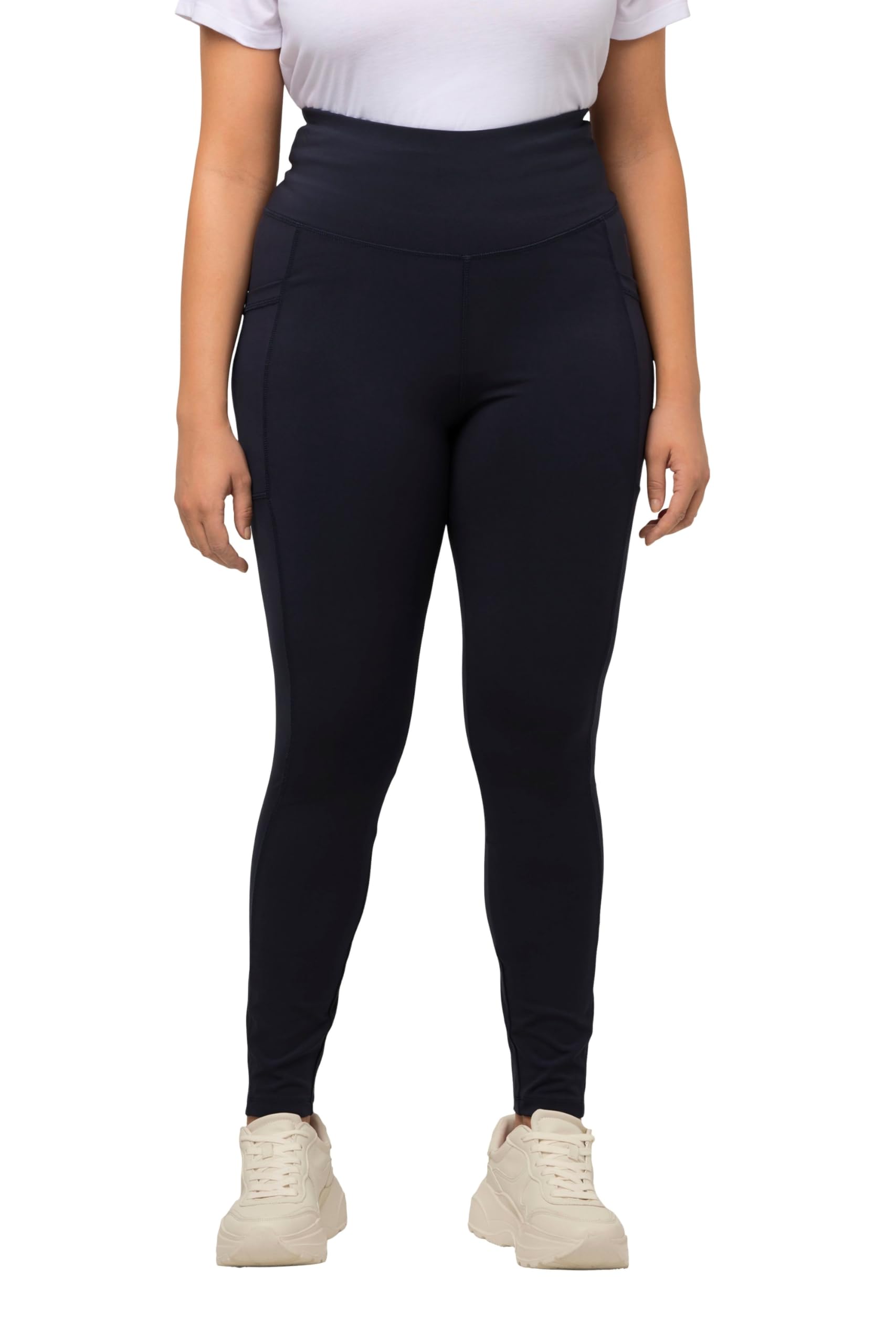 Ulla Popken Damen Sportleggings, Schnelltrocknend, Hochelastisch Hose