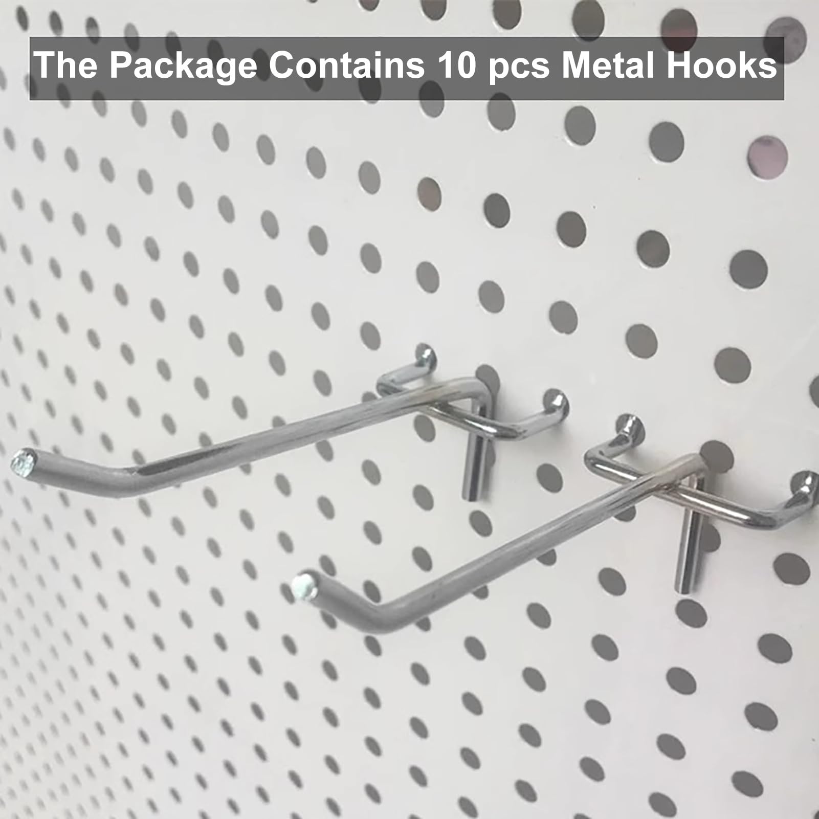 Organizador Herramientas con 10 Ganchos, Panel Herramientas Pared Tablero Perforado Escritorio Pegboard Panel Perforado(Black,60x40cm/24x16in)