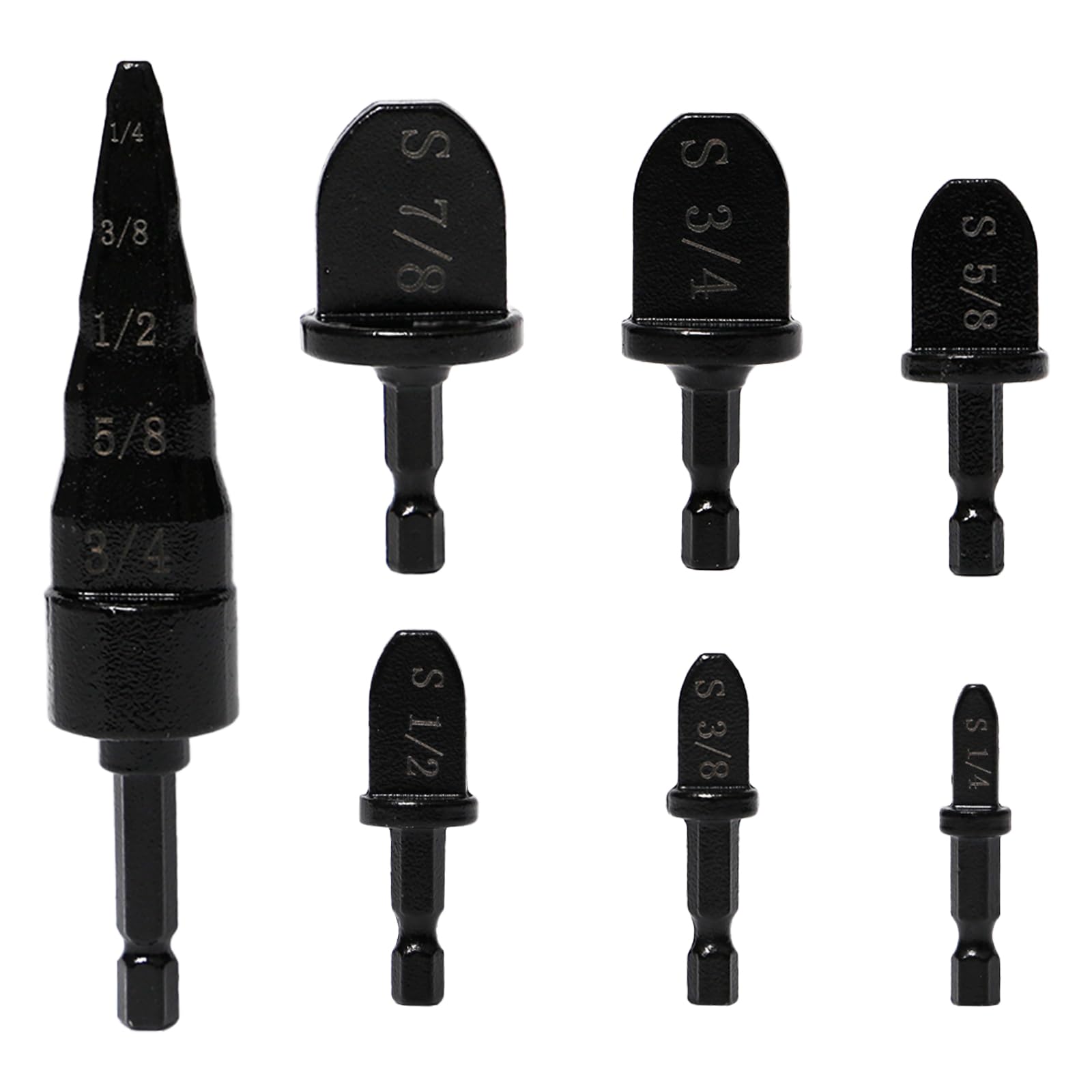 7 Piezas Broca Expansora de Tubo Expansor de Tubo de Cobre 5 en 1 Expansión para Cobre Herramienta de Ensanchamiento de Aire Acondicionado Kit de expansor para Aire Acondicionado Tubería