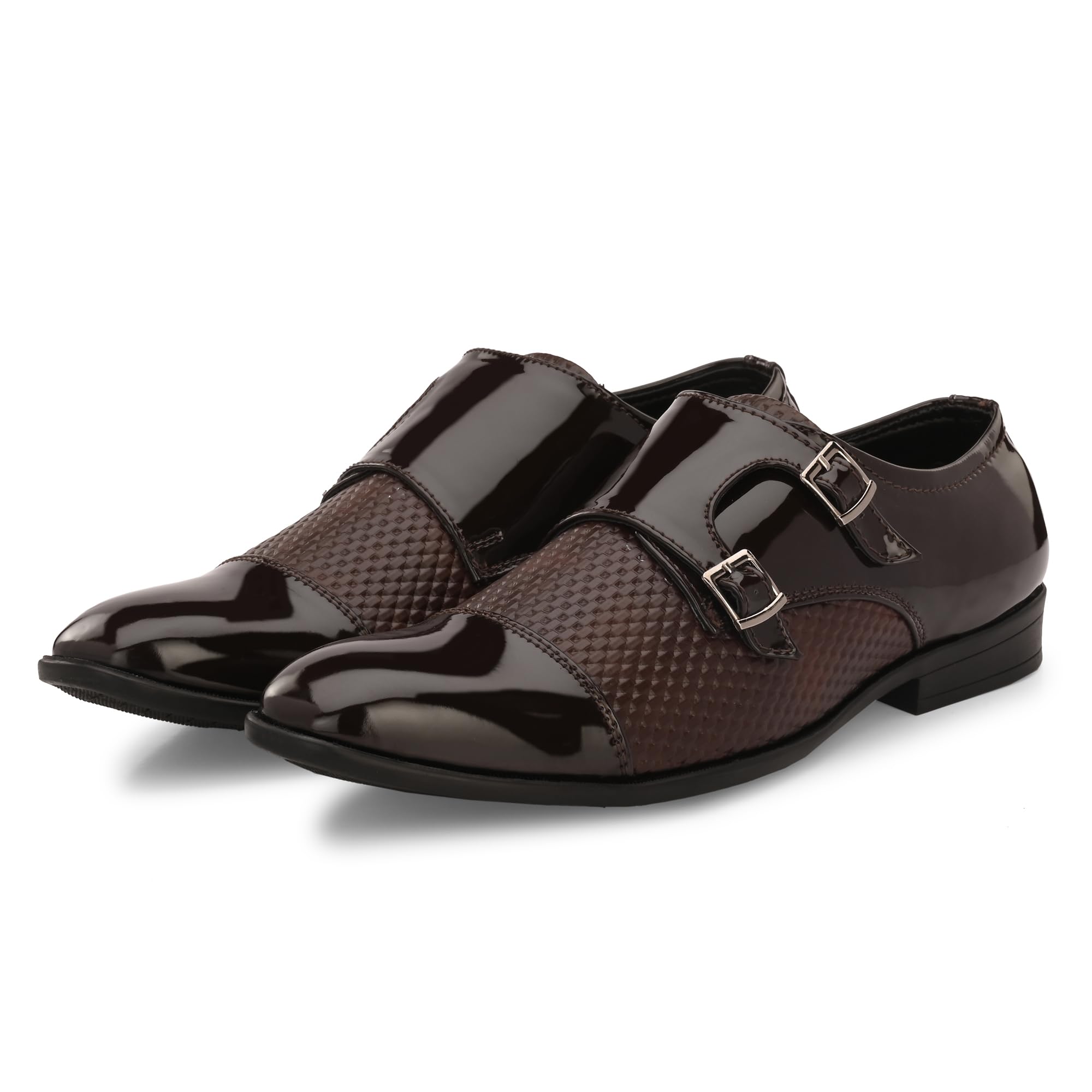 BERKINS Mens Handmade Double Monk Strap Formal Slip On Shoe for Men (Brown, 8) (B0CLH6ZS37) Amazon Price History, Amazon Price Tracker