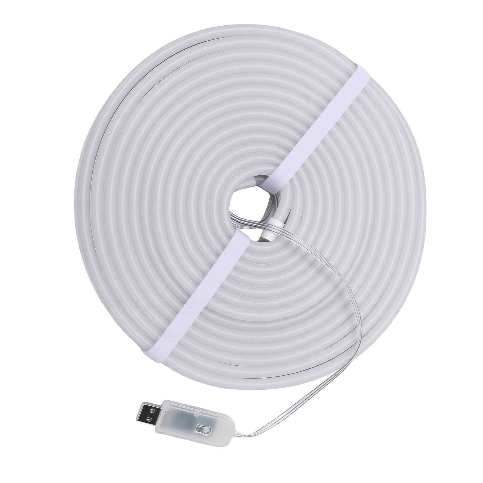 Fafeicy Luces de Cuerda de Neón LED RGB, Tira Impermeable USB | Control Direccionable IC Inteligente, Función de Operación Remota de Aplicación, Construcción de Tubo de Silicona IP67,