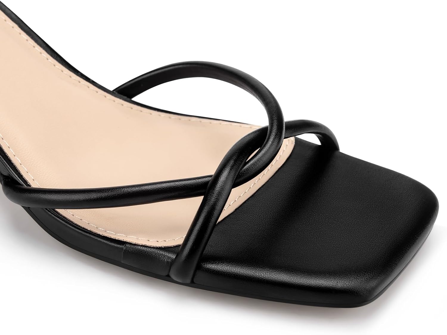 Women's Open Toe Block Heels Sandals Strappy Low Chunky Heels with Ankle Strap - Image 6