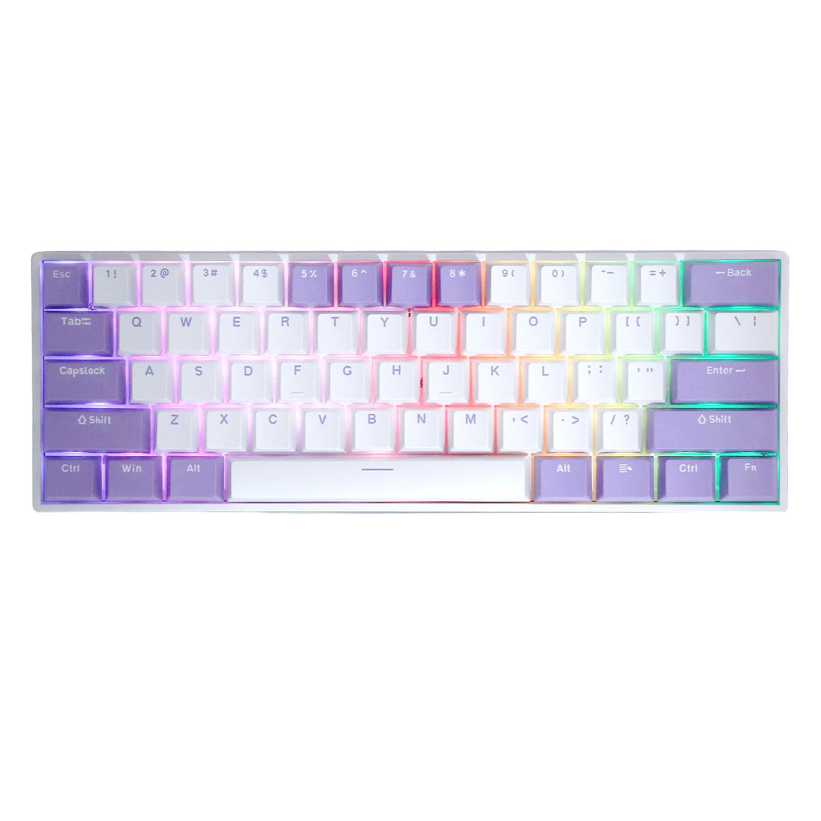 Mechaniczna Klawiatura do Gier 60%, Przenośna Kompaktowa Klawiatura Mechaniczna z 61 Klawiszami, Klawiatura Tri Mode 2.4G BT3.0 5.0 USB C, Klawiatura do Gier RGB na PC, Niebieski