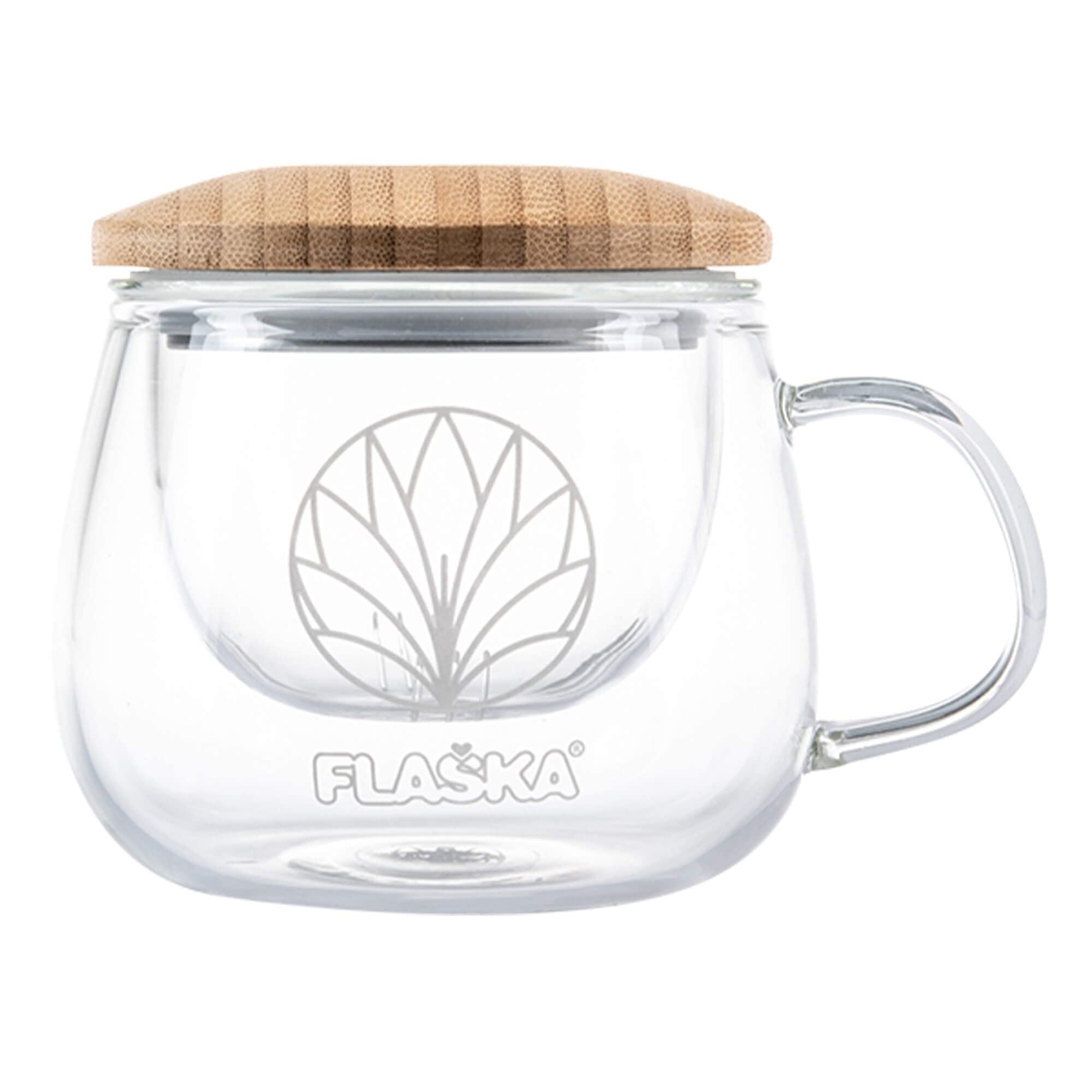 FLASKA Taza de cristal para infusión o té 300ml