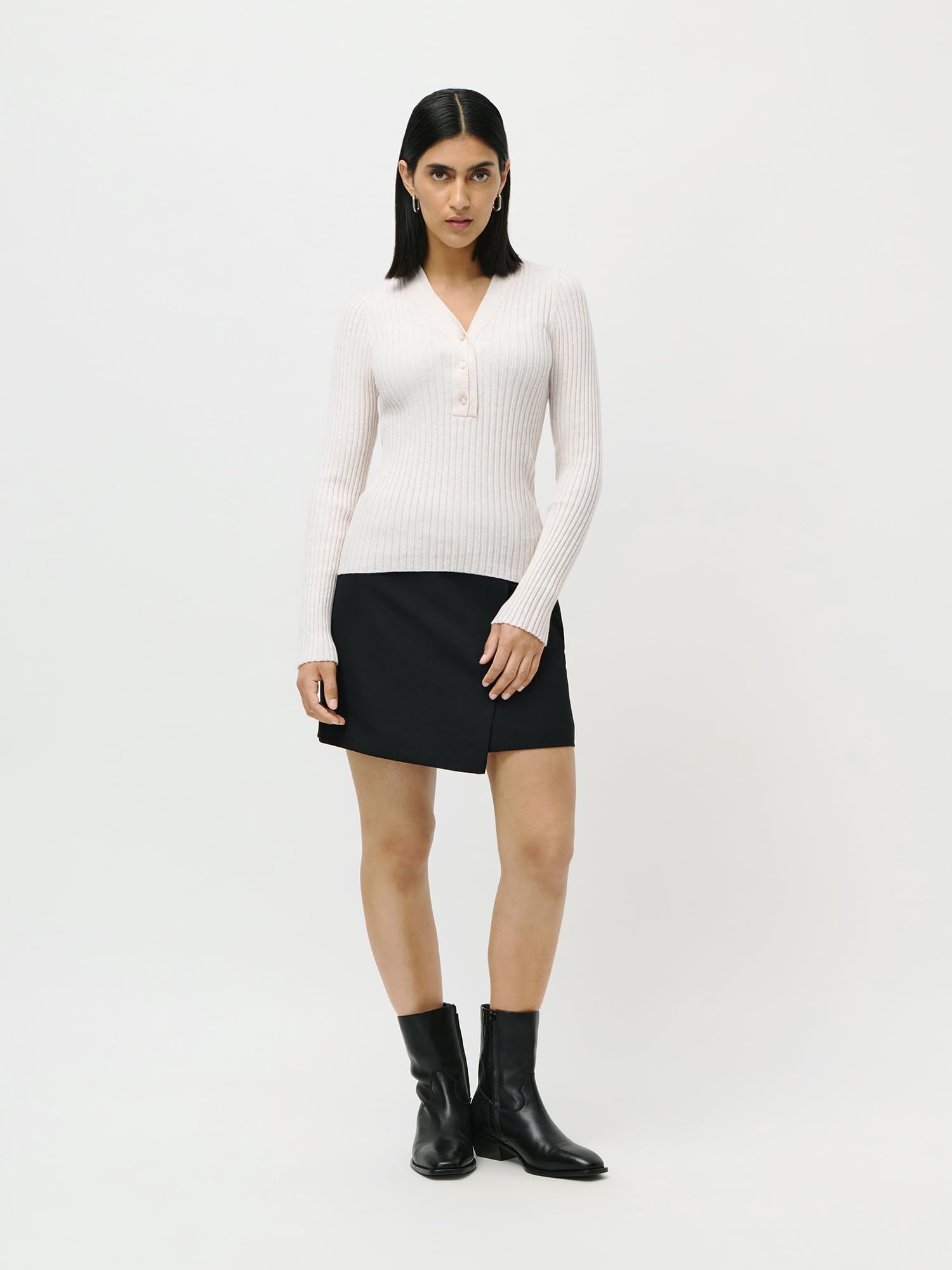 LeGer Shanice Skirt - Rock Damen mit Wickel-Optik - High-Waist-Schnitt - Minirock im cleanen Look - Mode für Damen - by Lena Gercke - Gr. 34-44
