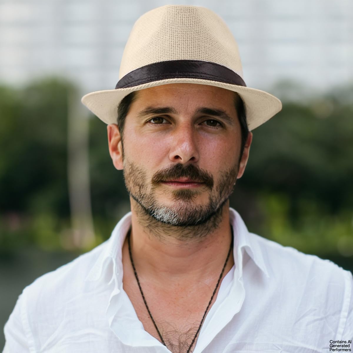 LADYBRO Chapeaux Fedora de paille XL pour homme, été, trilby, plage, voyage, Panama, décontracté, 7 1/2