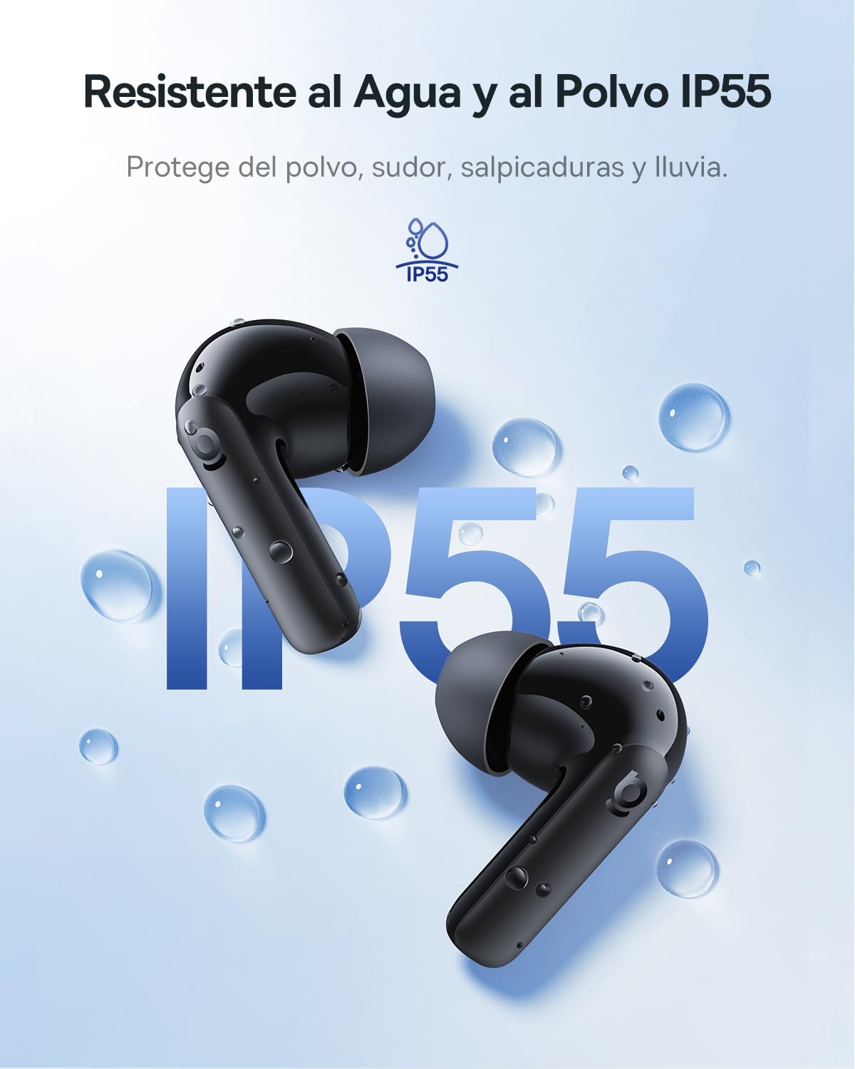 Baseus EP10 NC Blueooth 6.0 Wireless Headphones, Active Noise Cancelling Bluetooth Headphones -43 dB, 24 EQ Modes, SuperBass, 12 mm Diaphragms, 4 Mic AI, IP55, 41H — view 6