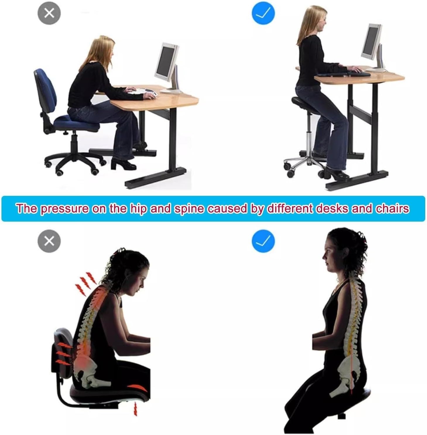 Ergonomic Dental Saddle Stool with Wheels - Heavy-Duty Adjustable Rolling Chair for Clinic, Studio & Tattoo Use (Light Gray) - Comfortable Hydraulic Saddle Chair